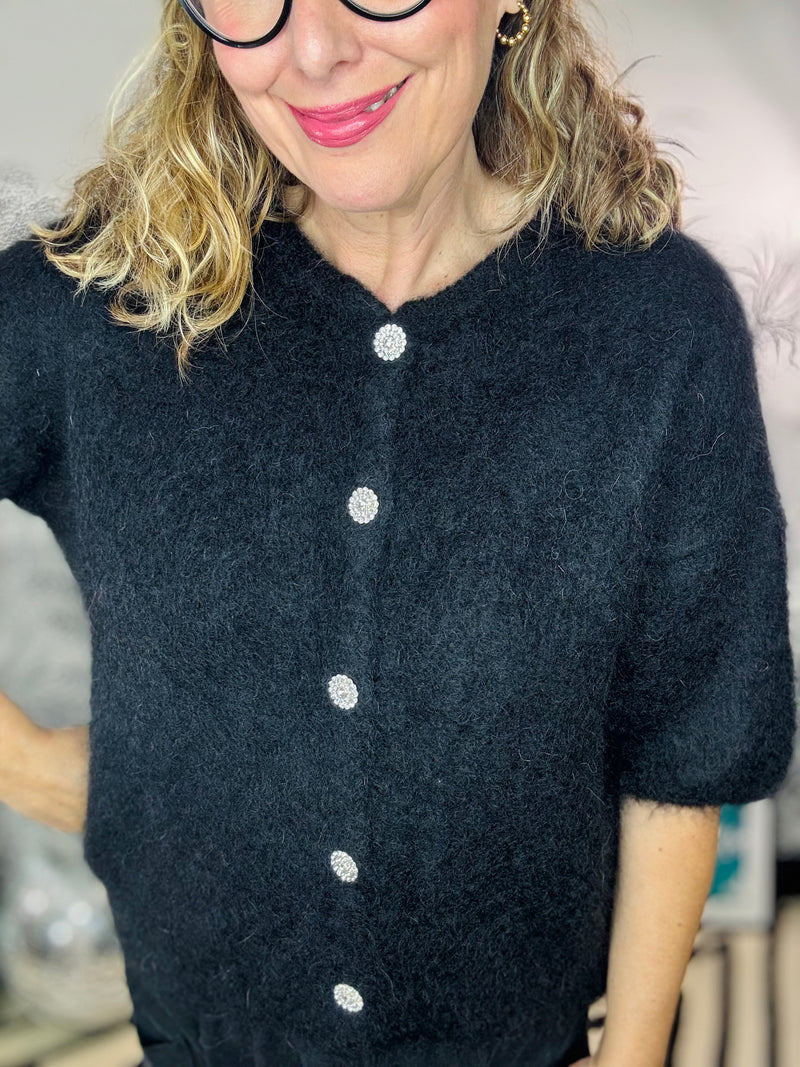 Joerk Sparkle Button Mohair Cardigan