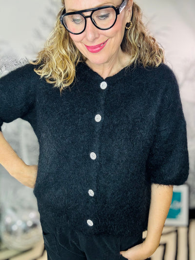 Joerk Sparkle Button Mohair Cardigan