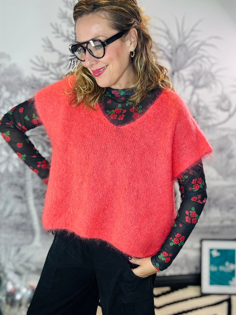 Joerk V-Neck Oversized Knitted Vest