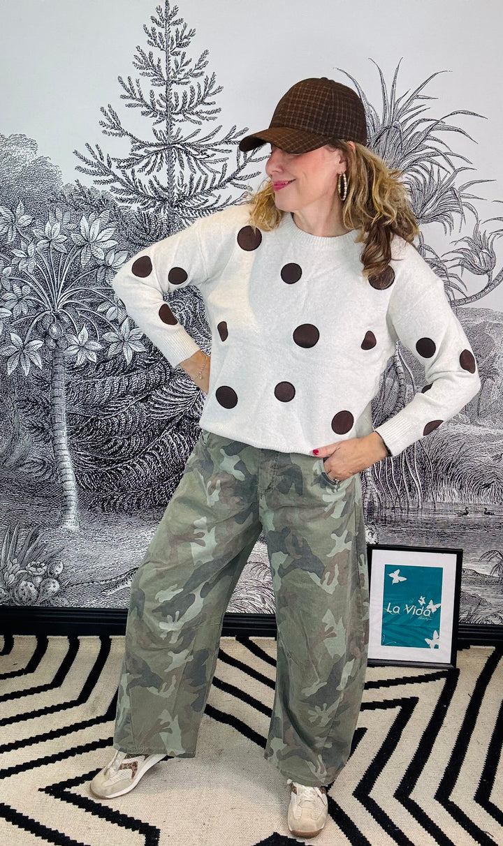 Pammy Polka Dot Knit Jumper