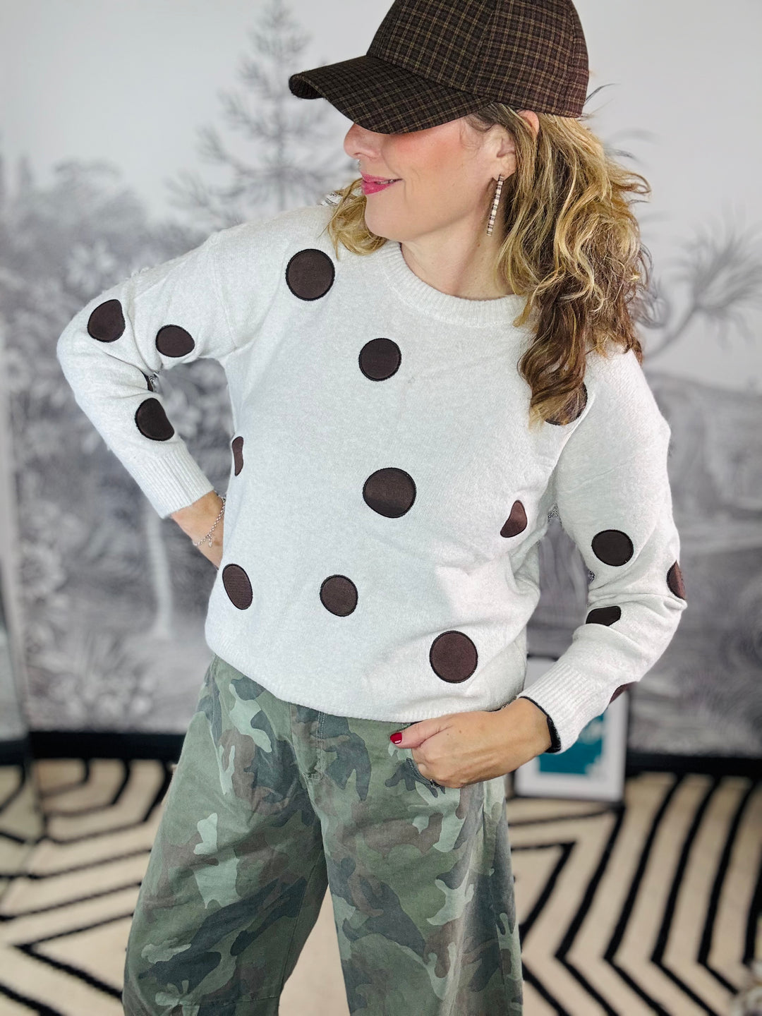 Pammy Polka Dot Knit Jumper