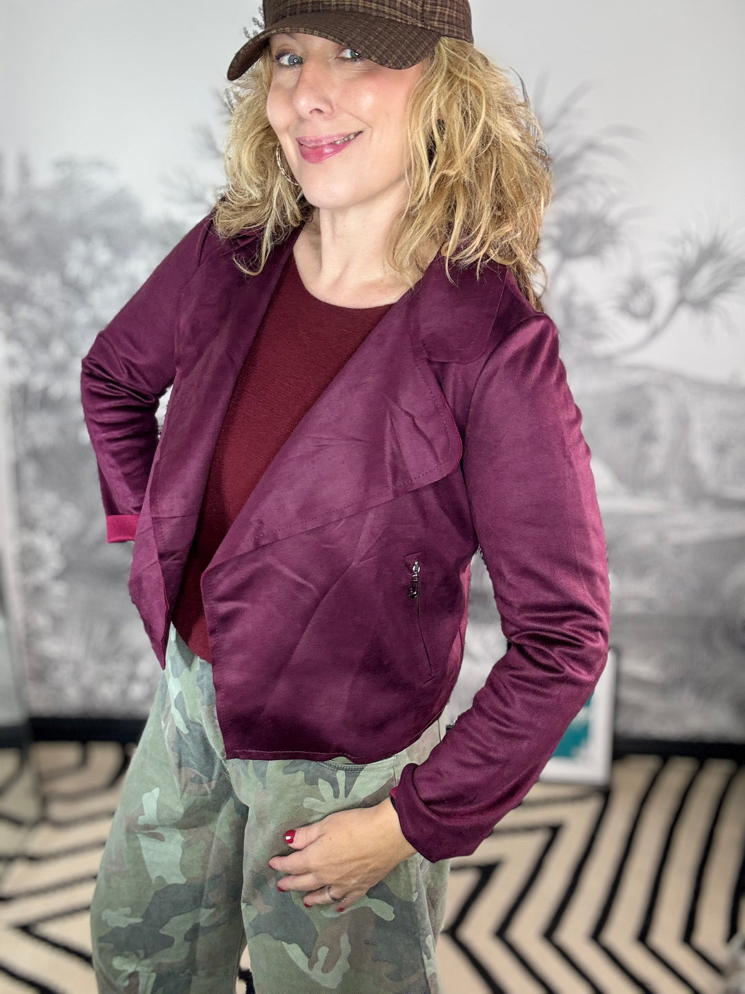The Suedette Waterfall Jacket