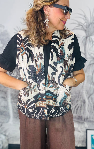 Vera Paisley Paradise Quilted Gilet
