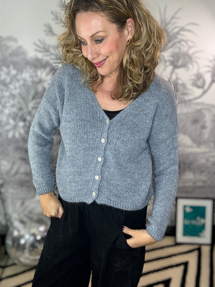 Sukie V-Neck Mohair Cardigan
