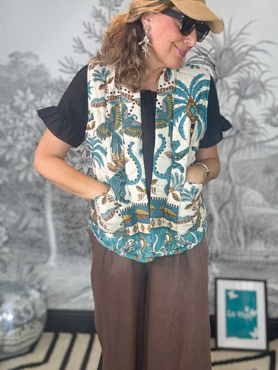 Vera Paisley Paradise Quilted Gilet