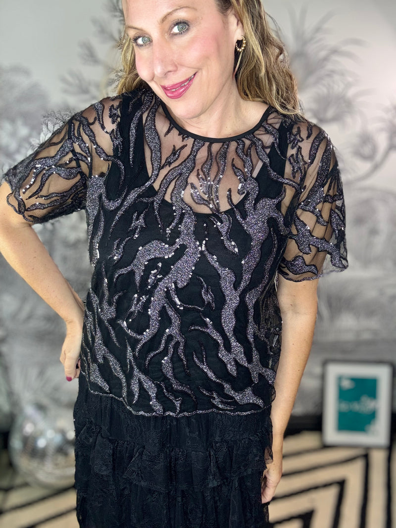 Maggie Sequin & Sparkle Blouse