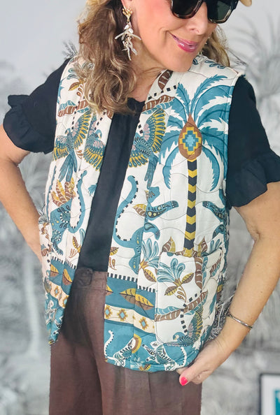 Vera Paisley Paradise Quilted Gilet