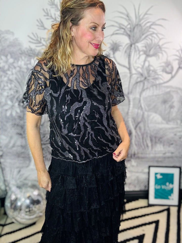 Maggie Sequin &amp; Sparkle Blouse