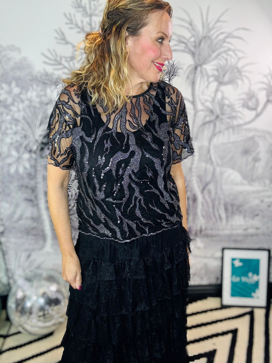 Maggie Sequin &amp; Sparkle Blouse