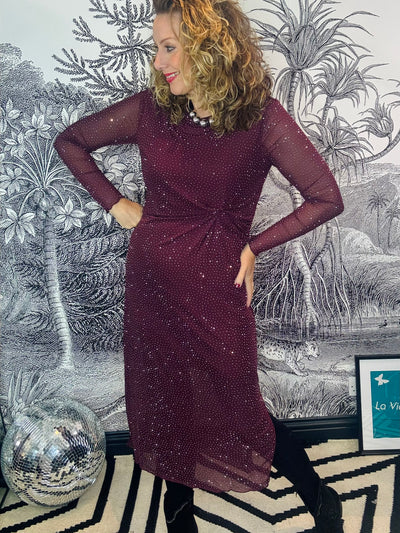 Alexis Sparkle Stone Twist Knot Dress