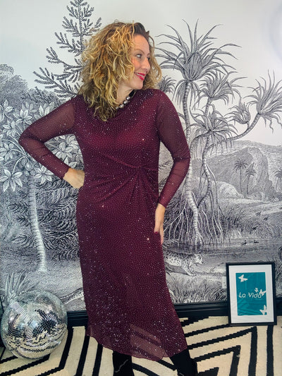 Alexis Sparkle Stone Twist Knot Dress