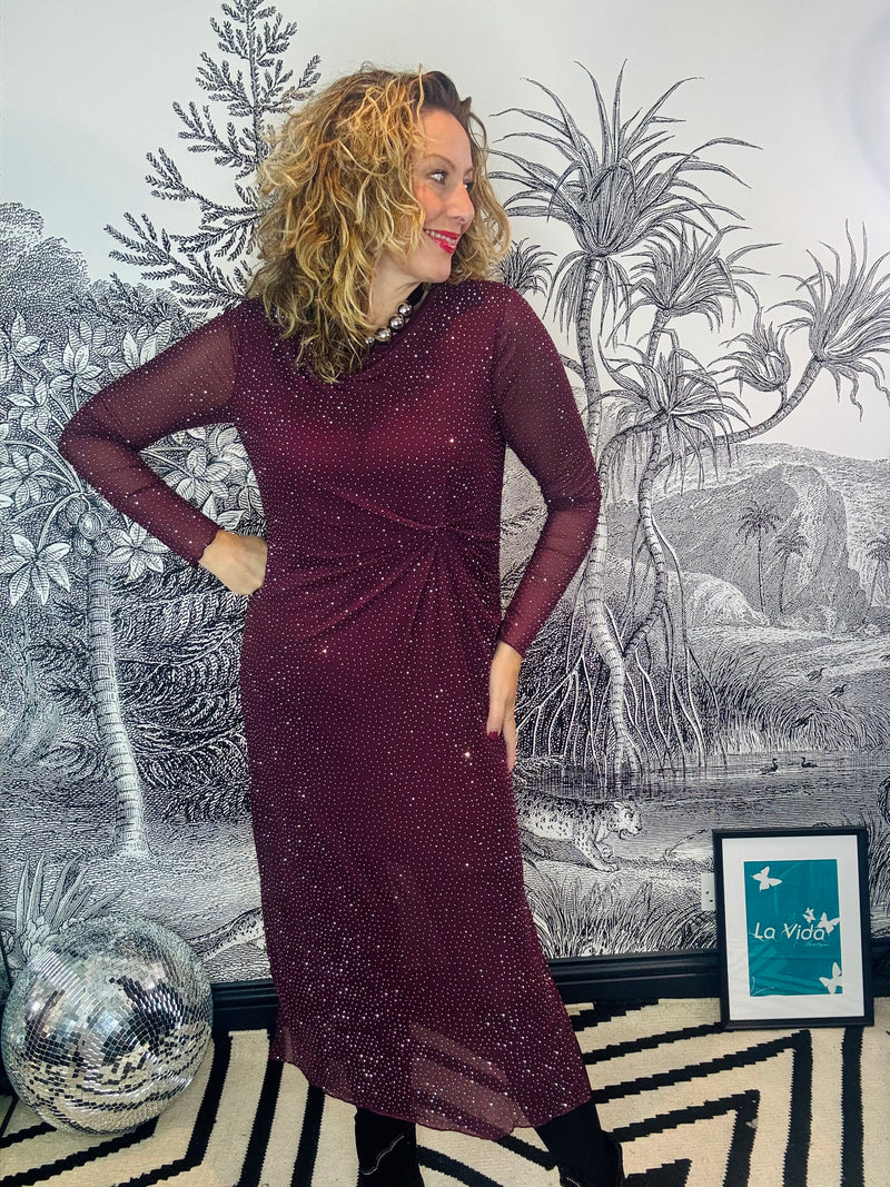 Alexis Sparkle Stone Twist Knot Dress