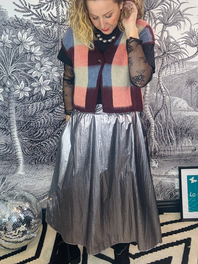 Paiton Metallic Midi Skirt