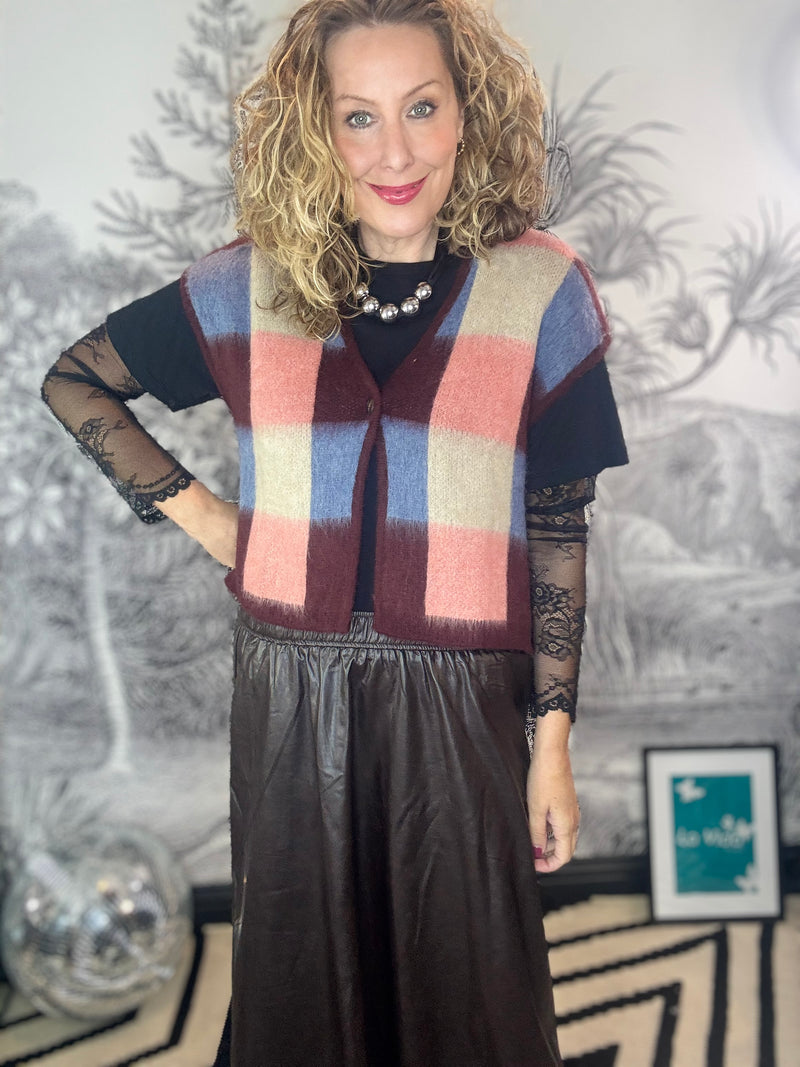 Chess Check Knit Vest