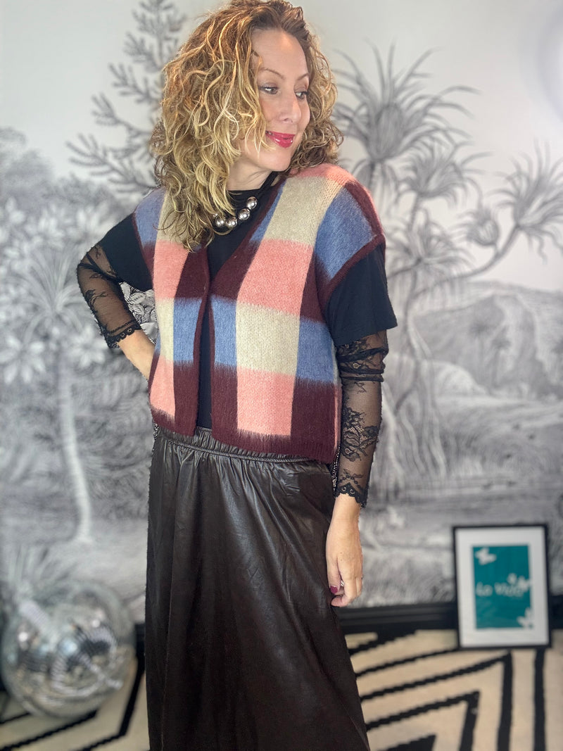 Chess Check Knit Vest