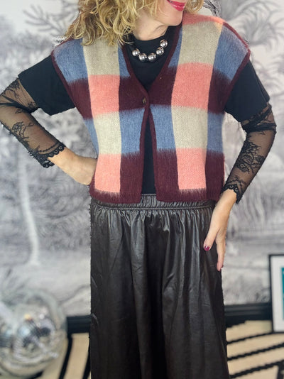 Chess Check Knit Vest