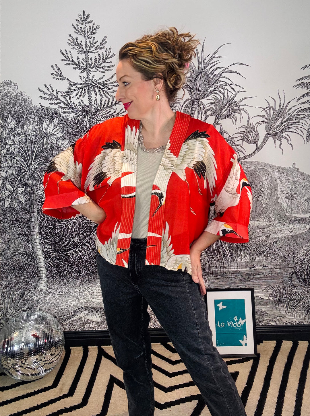 Stork Scarlet Kimono