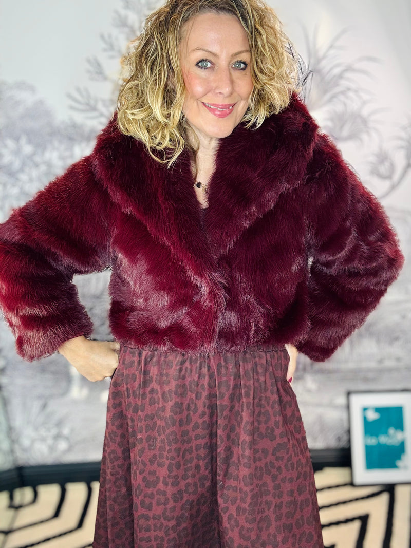 Sloane Super Soft Faux Fur Cropped Jacket