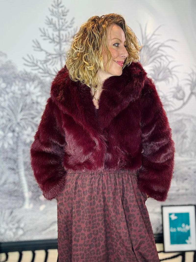 Sloane Super Soft Faux Fur Cropped Jacket
