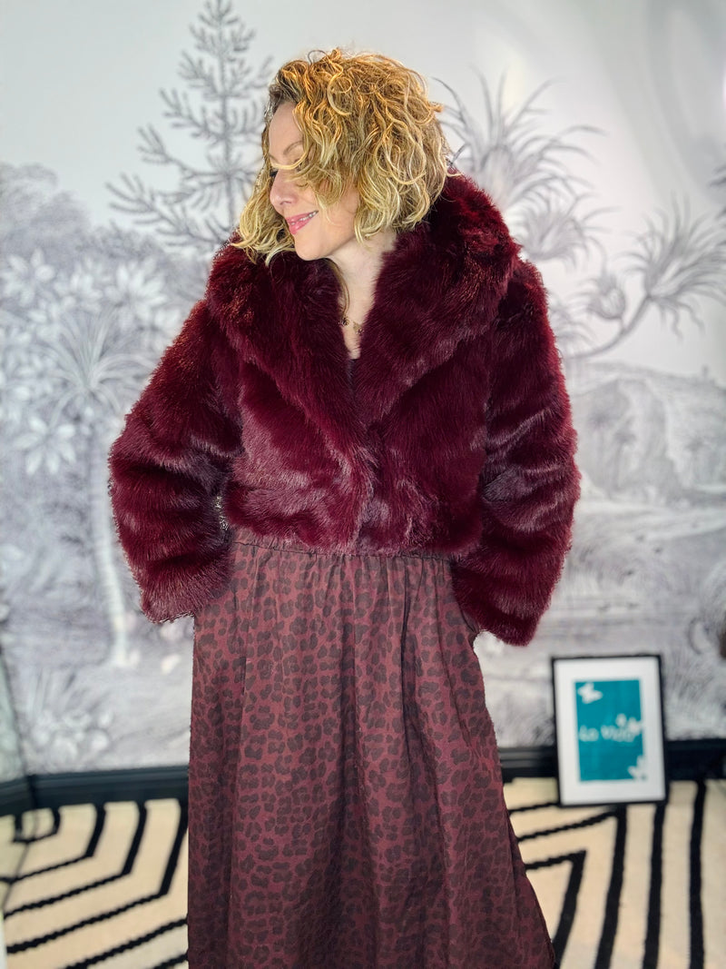 Sloane Super Soft Faux Fur Cropped Jacket