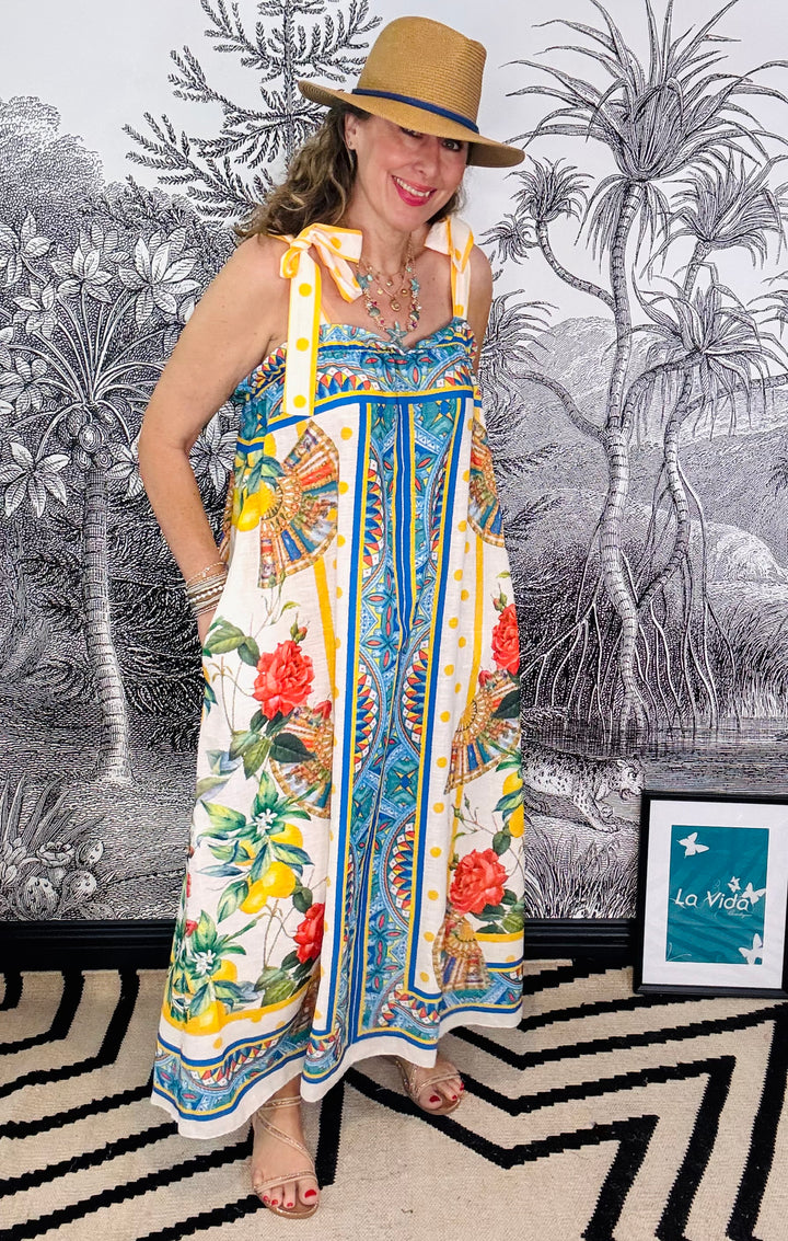 Limoncelo Tie Shoulder Dress