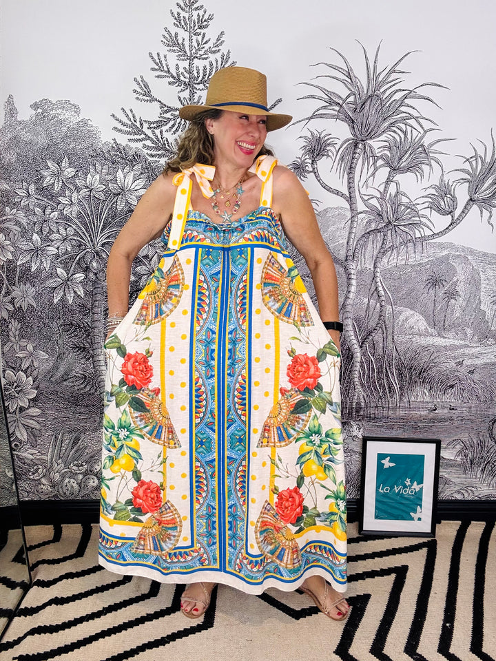 Limoncelo Tie Shoulder Dress