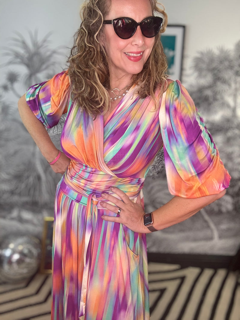 Deborah Maxi Dress in Floral Daze Print