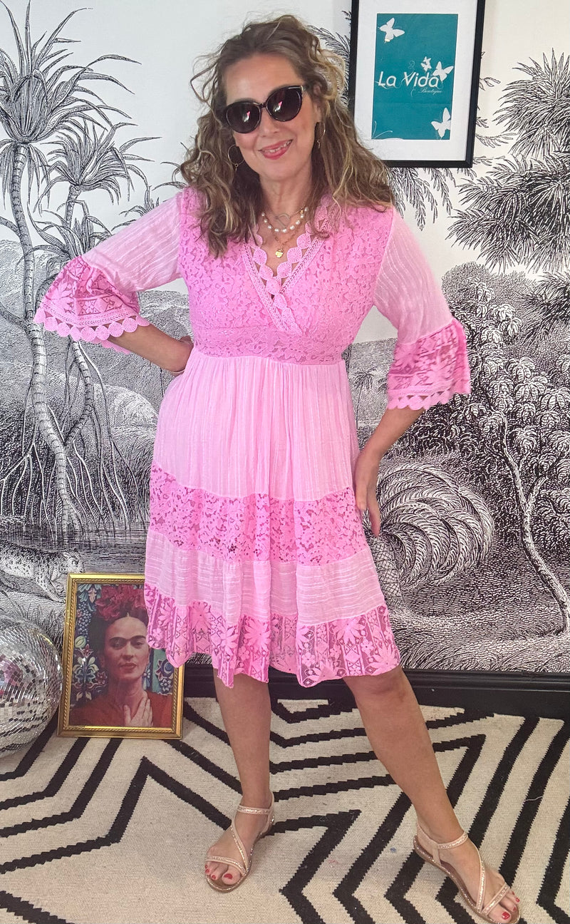 Dawn Lace Short Dress