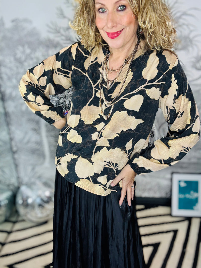 Luna Blouse in Fall Leaf