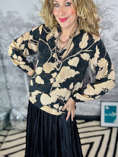 Luna Blouse in Fall Leaf