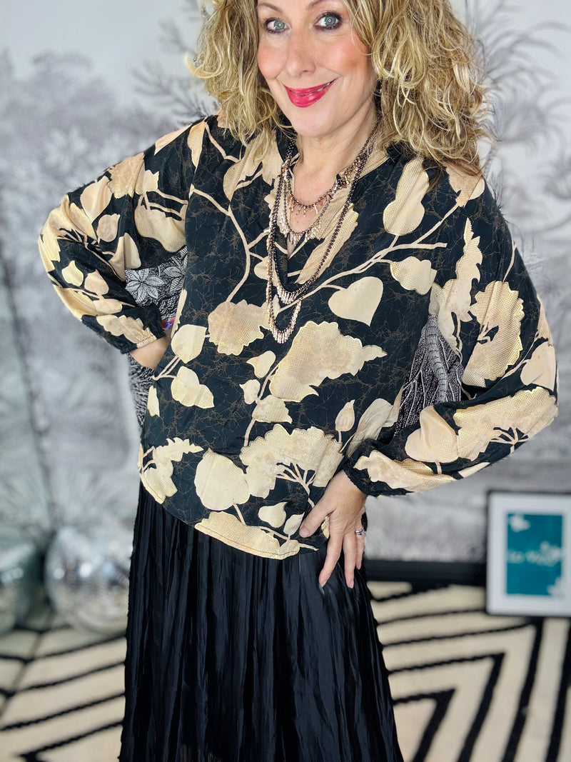 Luna Blouse in Fall Leaf