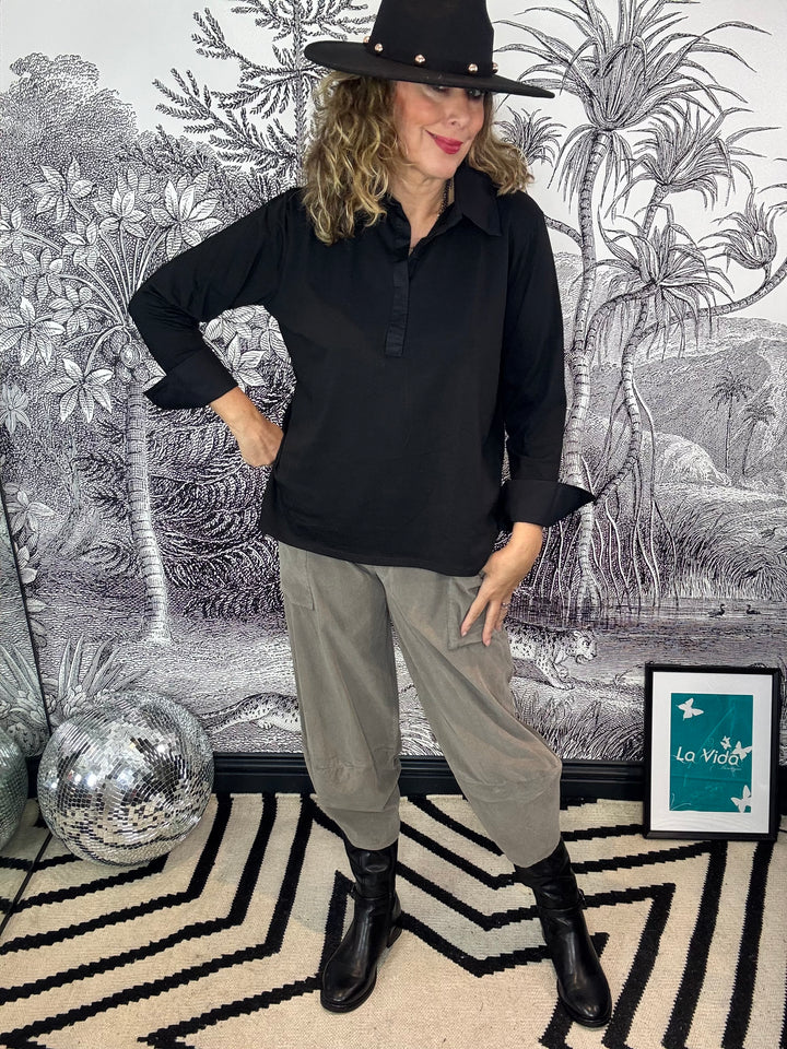 Emma Stretch Polo Top