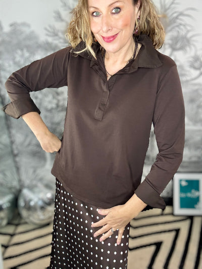 Emma Stretch Polo Top