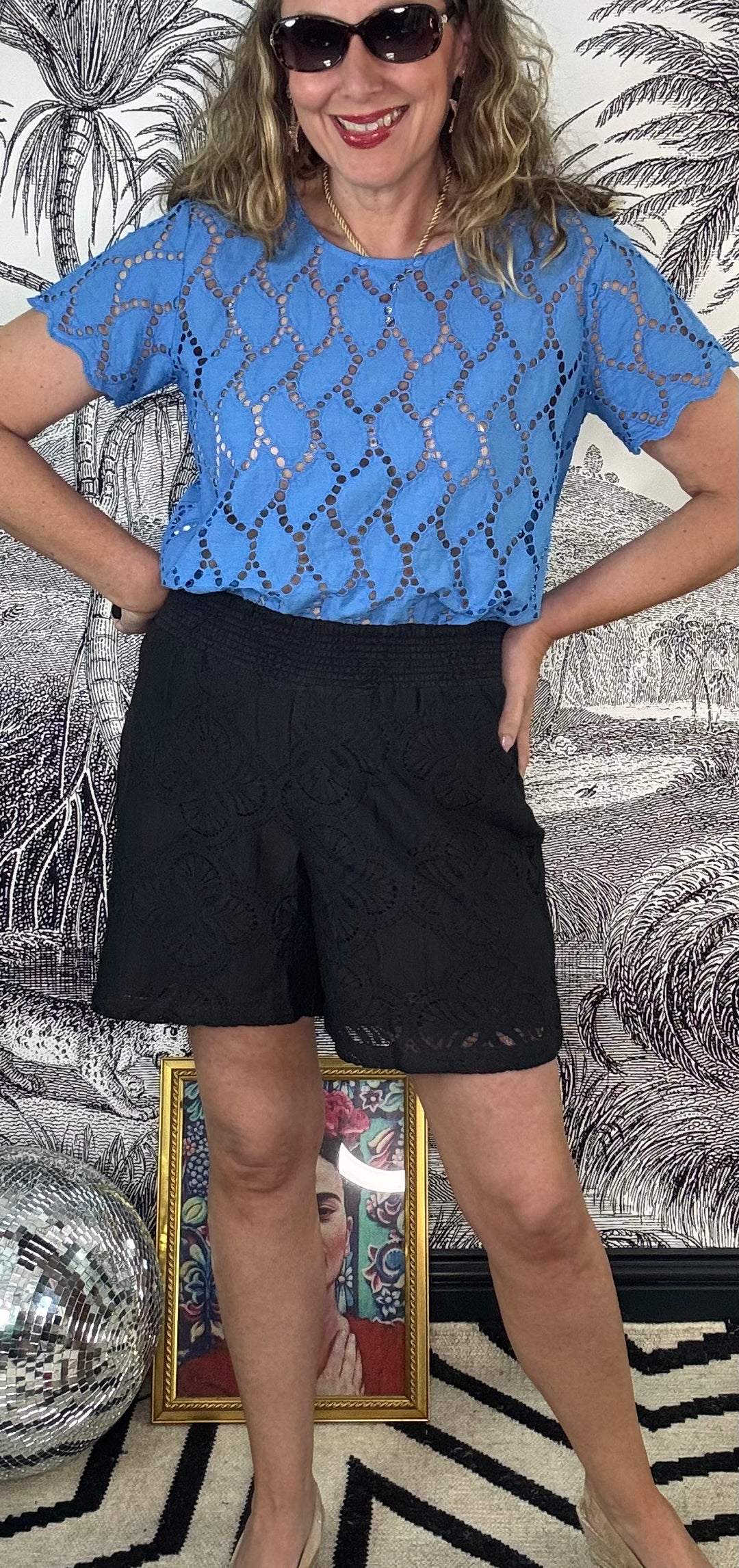 Milos Lace Shorts in Black