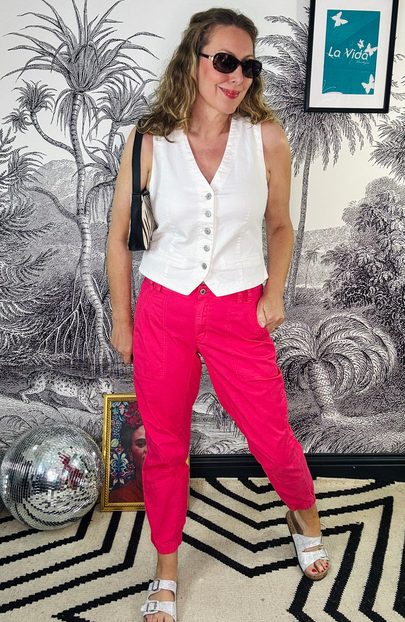 Joy Elastic Hem Tapered Jeans