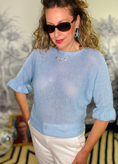 Newquay Fine Knit Frill Cuff Knit
