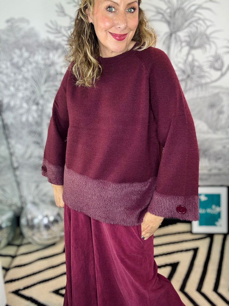 Heidi Knit Jumper with Super Soft Faux Fur Trim