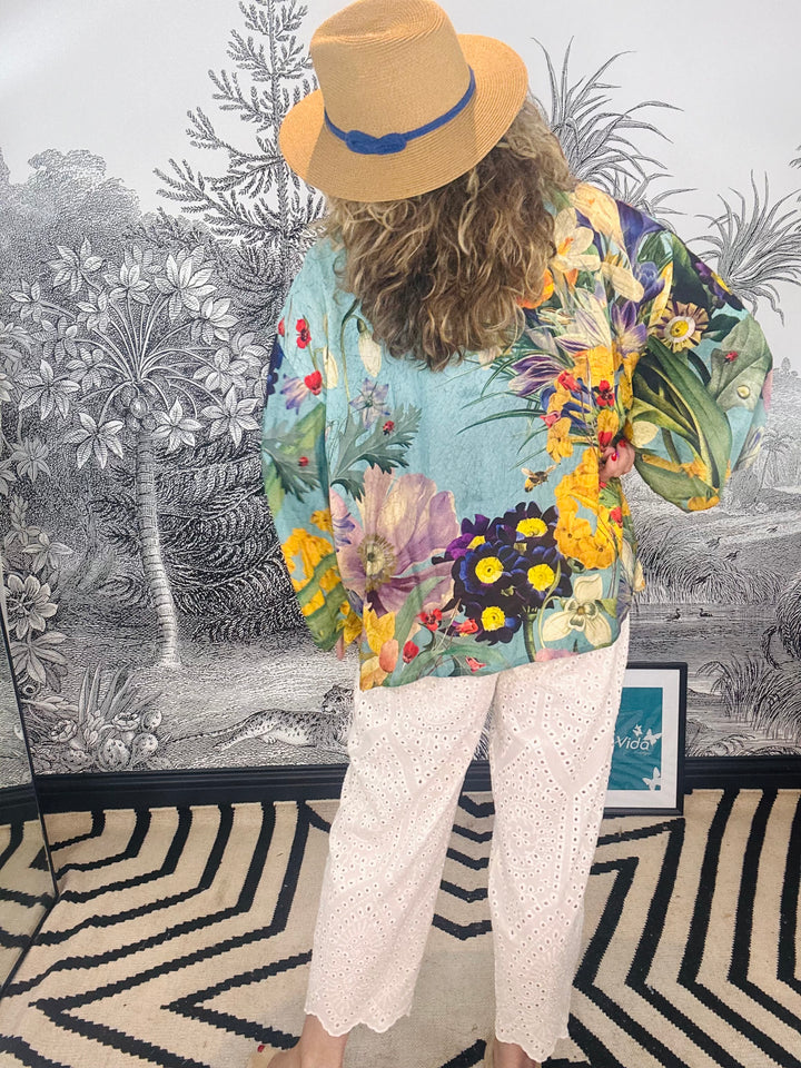 Kimono Jacket in Spring Flora