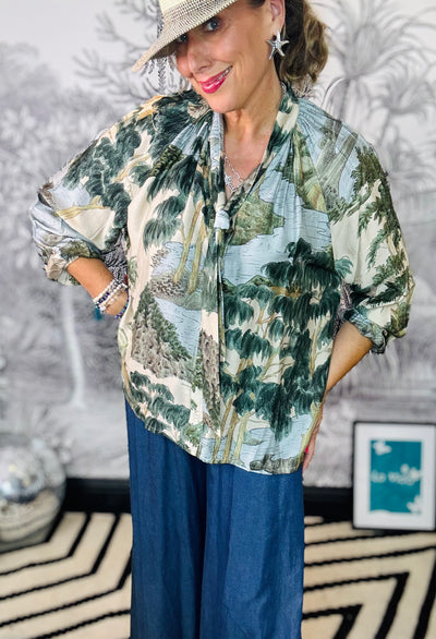 Rivers & Trees Pussy Bow Blouse