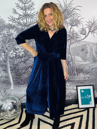 Sophia Velvet Cropped Wide Leg Jumpsuit