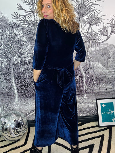 Sophia Velvet Cropped Wide Leg Jumpsuit