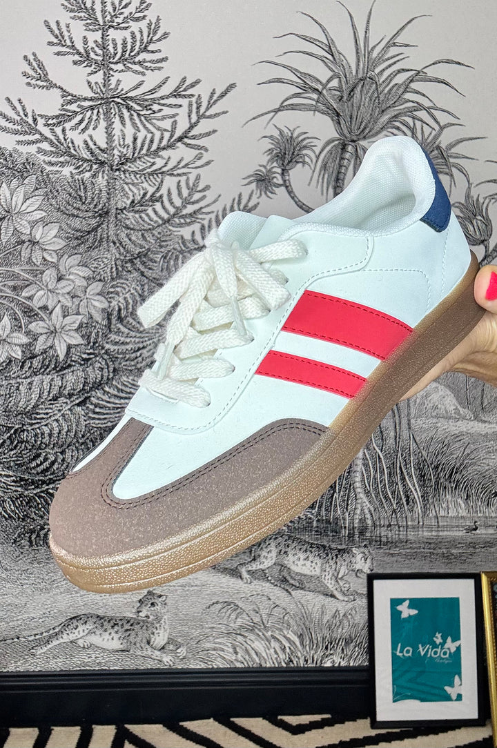 Rudie Red Stripe Trainers