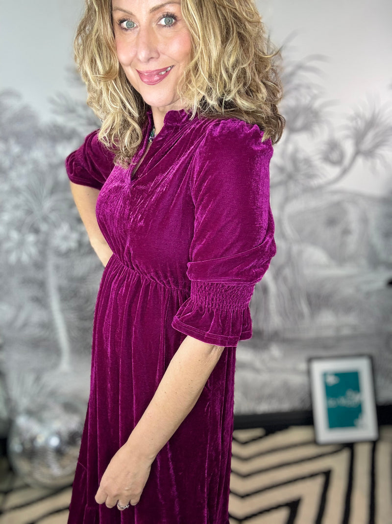 Pandora Velvet Midi Dress