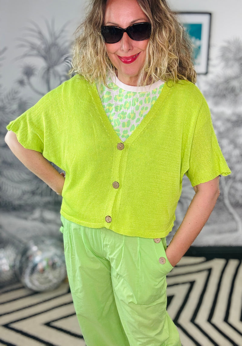 Padstow Short sleeve cotton cardigan