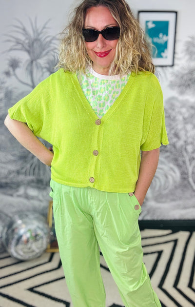 Padstow Short sleeve cotton cardigan