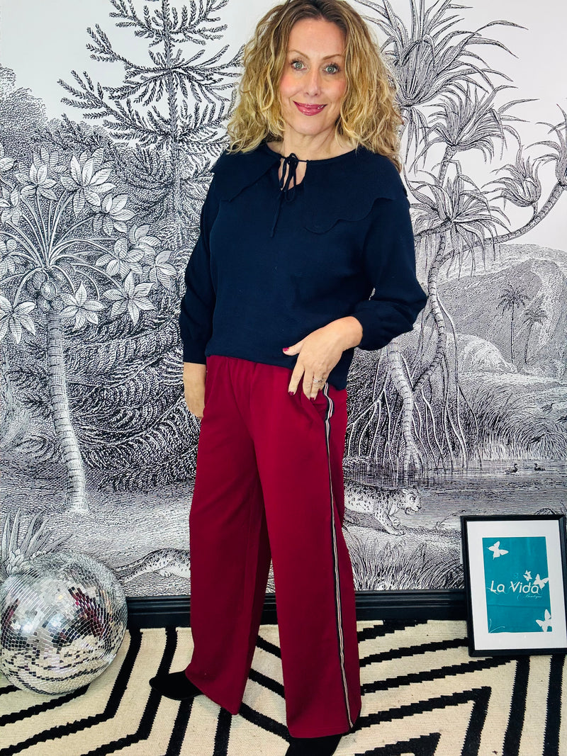 Una Scalloped Collar Jumper