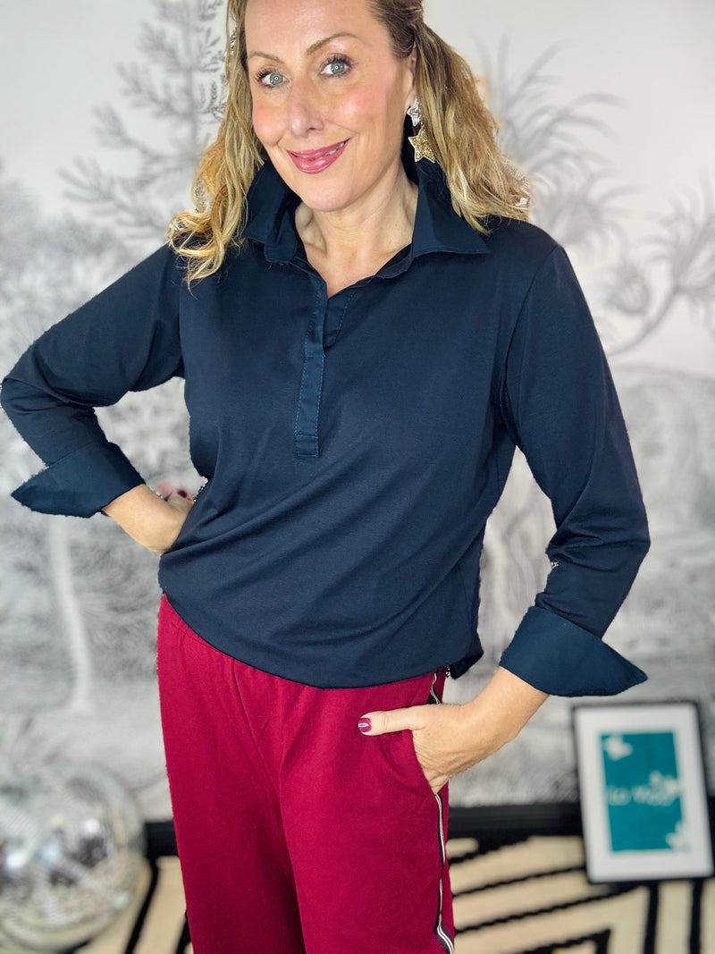 Emma Stretch Polo Top