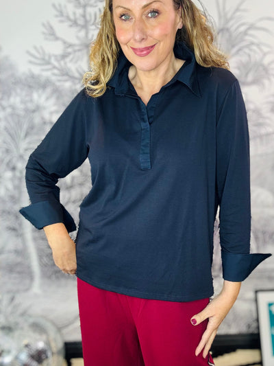 Emma Stretch Polo Top