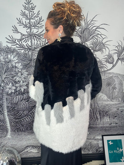 Nox Contrast Faux Fur Coat