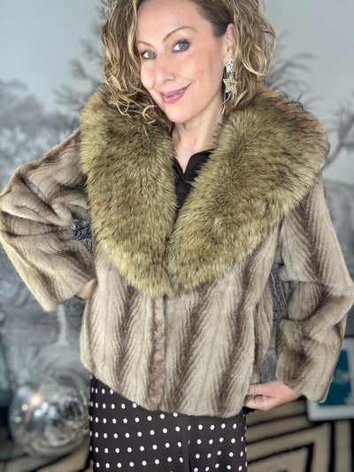 Monroe Large Collar Faux Fur Coat